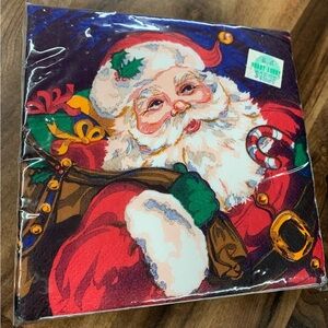 Vintage Santa Christmas Beverage Napkins Trend Setters Decoupage Yuletide Cheer